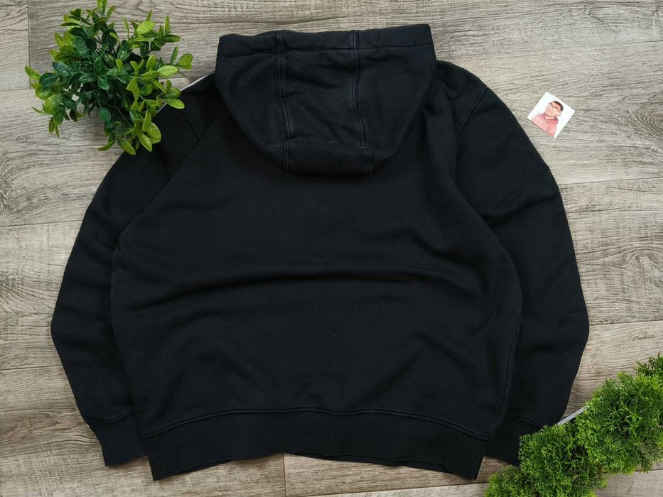 [M] NIKE на лампасах широке худі оригінальне бавовна чорне