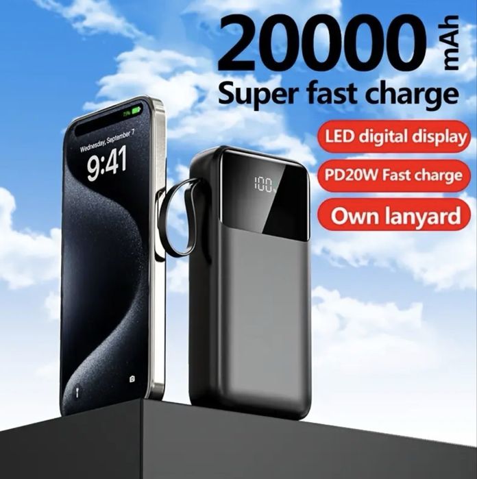 Розпродаж Нові Павербанк 20000 мАг Швидка Зарядка BYGP powerbank 22.5W