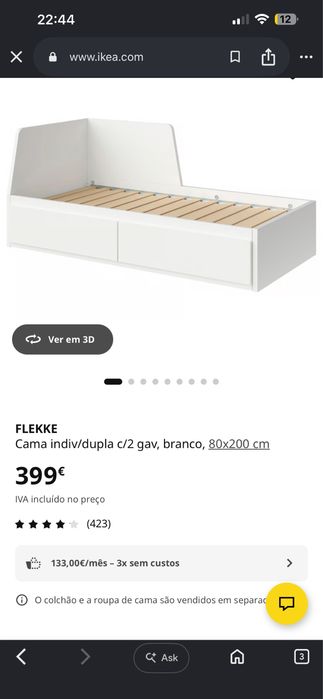 Cama IKEA solteiro
