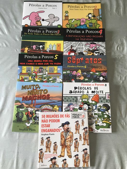 Coleção de banda desenhada Pérolas a porcos BD 9 livros