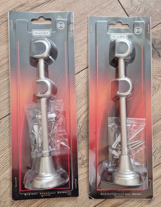 Bojanek wspornik satyna nikiel 19/19 mm podwójny 2 szt.