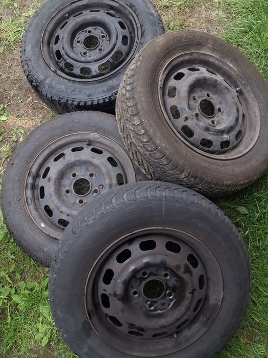 Koła zimowe do jazdy 195 65 15 mazda 6 626 3 5 premacy 5x114,3 kia hyundai mitsubishi opony zimowe felgi stalowe kołpaki 15 komplet 4 szt. 14 cali 2