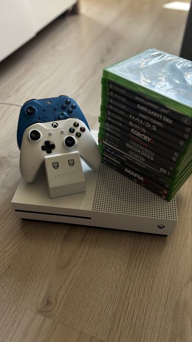 xbox one + dwa pady + 15 gier