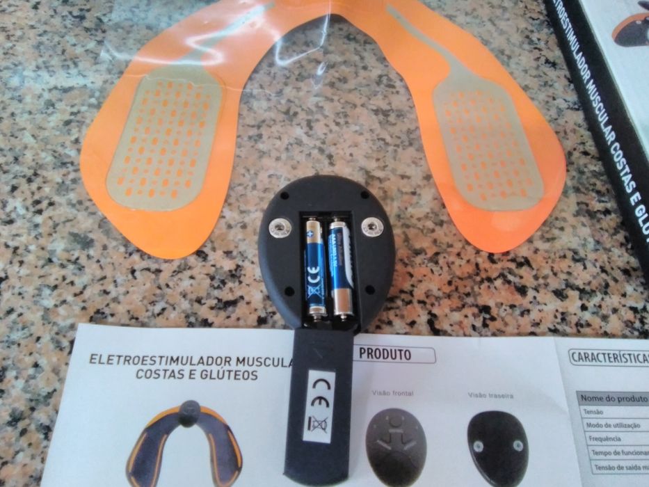 eletroestimulador muscular costas e glúteos, casa quarto apartamento.