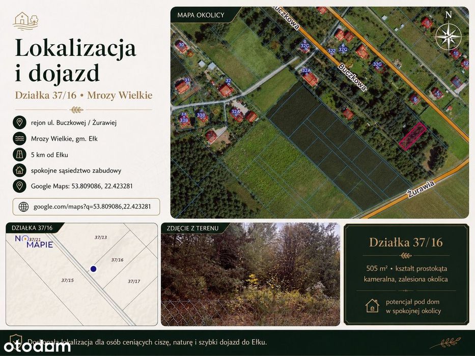 Działka 505 m² | Mrozy Wielkie | 5 km od Ełku | Selmęt | media - Widok 2