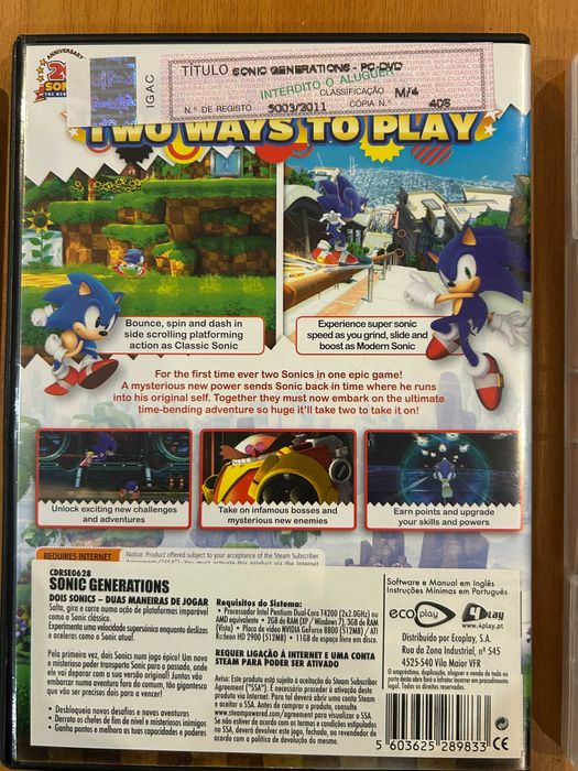 Jogo Sonic Generations