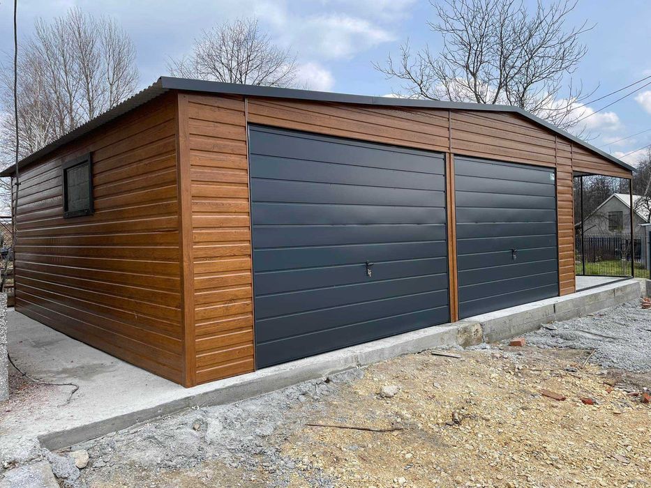 Garaż blaszany wiata Wzmocniony PROFILAMI. Producent SZYBKA REALIZACJA