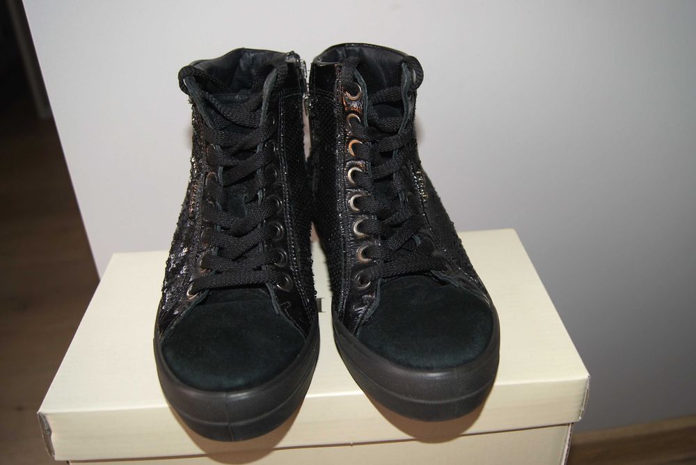 IGI&CO skórzane trampki wysokie jesienne jak botki 36