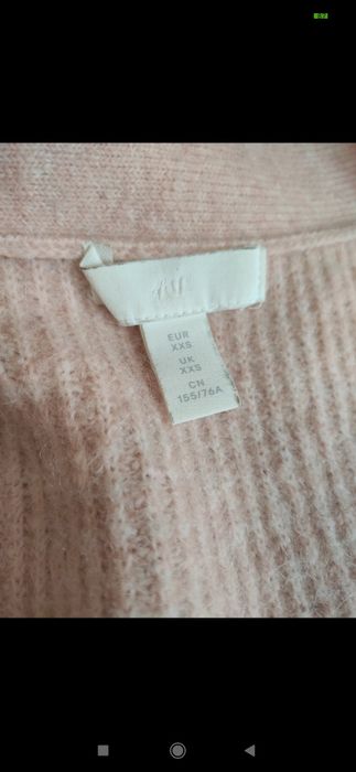 Morelowy sweter kardigan wełna alpaka z biżuteryjnymi guzikami