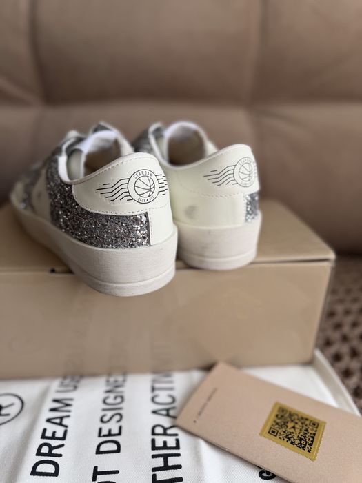 Кеди golden goose GGDB 39 серебристые, срібло