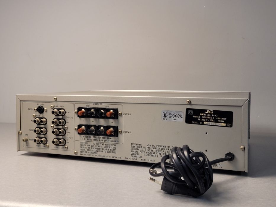 JVC A-X2 – wzmacniacz stereo Super-A z korektorem, Srebrny, Equalizer
