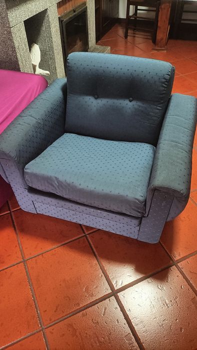 Sofá vintage azul