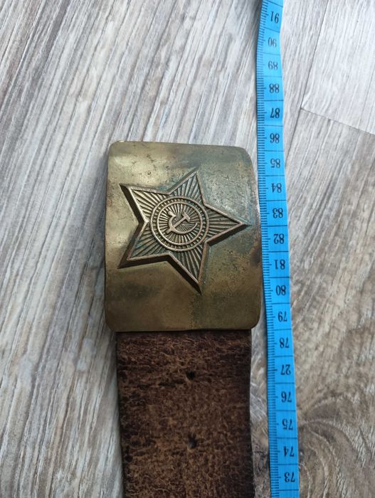 Oryginalny rzadki kolekcjonerski pas wojskowy ZSRR z gwiazdą