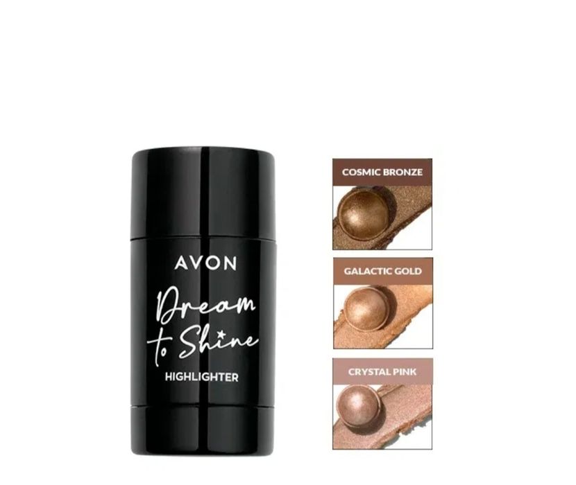 Avon rozświetlacz do twarzy dream to shine galatic gold