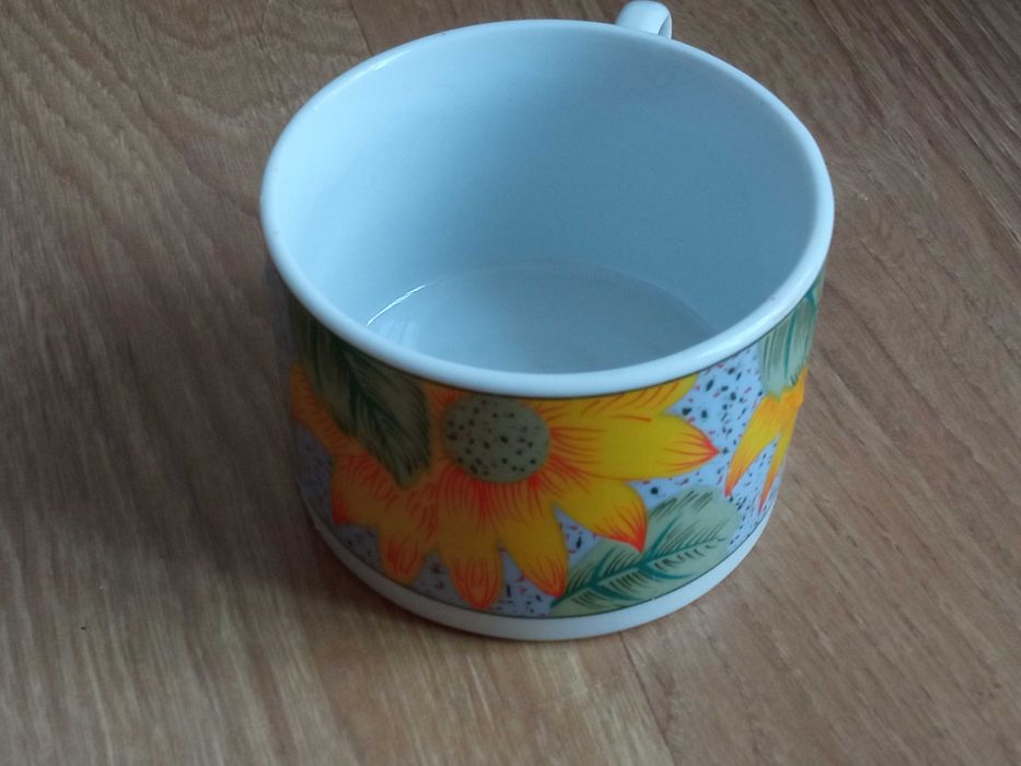 Ceramiczna filiżanka do kawy herbaty w słoneczniki Wigor 150 ml M