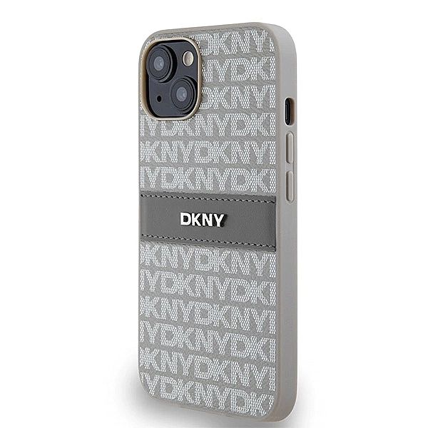 Etui DKNY Leather Mono Stripe & Metal Logo na iPhone 15 / 14 / 13 - be
