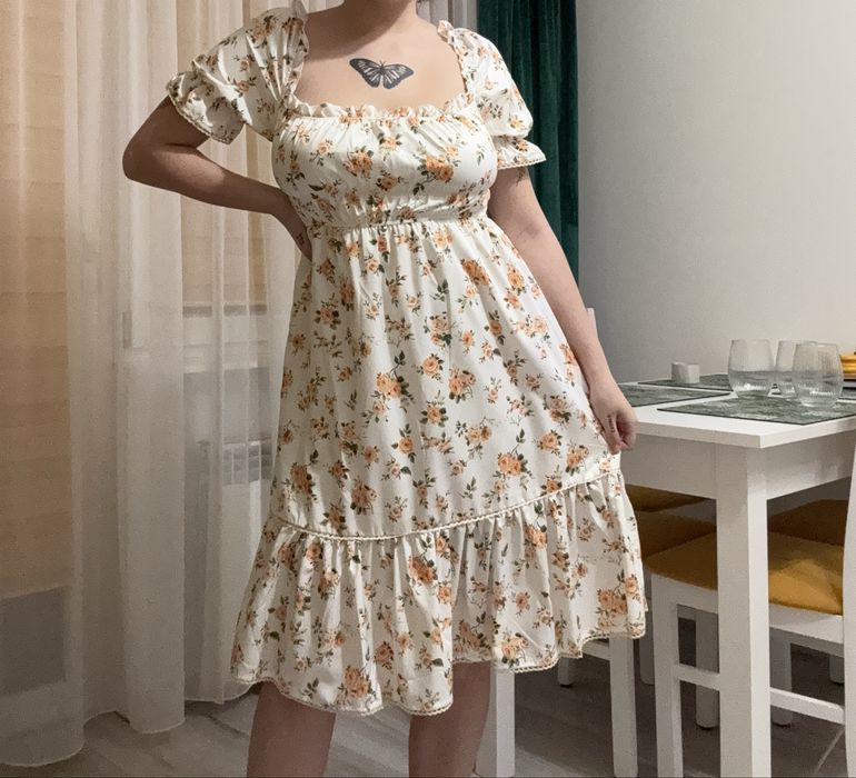 Letnia sukienka w róże SHEIN | Boho / Cottagecore (S)