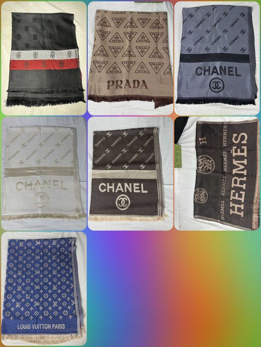 Szalik dwustronny Louis Vuitton Paris szal prada hermes nowe premium