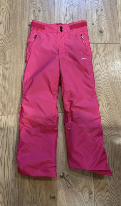 Wedze pull n fit 125/132 decathlon spodnie zimowe rozowe narciarskie