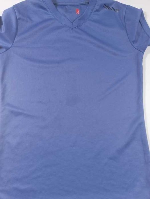 Newline męski T-shirt sportowy XS fioletowy treningowy techniczny