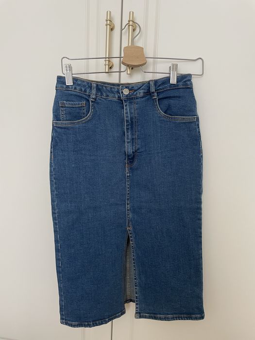 Zara jeansowa spódnica midi stan idealny rozm. M/38