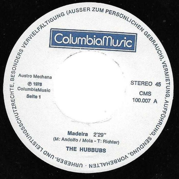 The Hubbubs - - - - - Madeira - - - - - Single