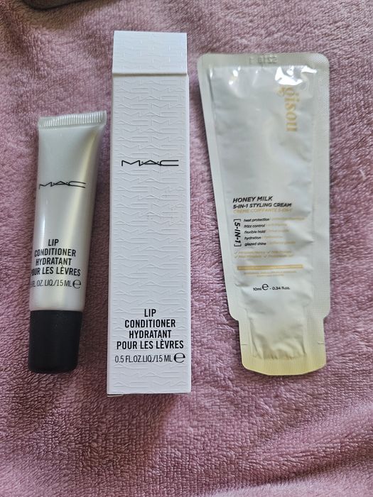 Balsam do ust Mac i mini krem do włosów Gisou