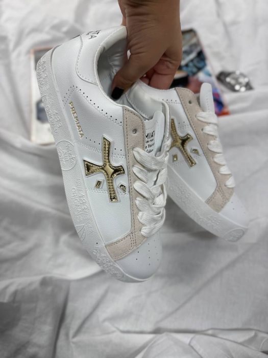Кросівки Premiata Steven White - Beige premium | Кроссовки жіночі