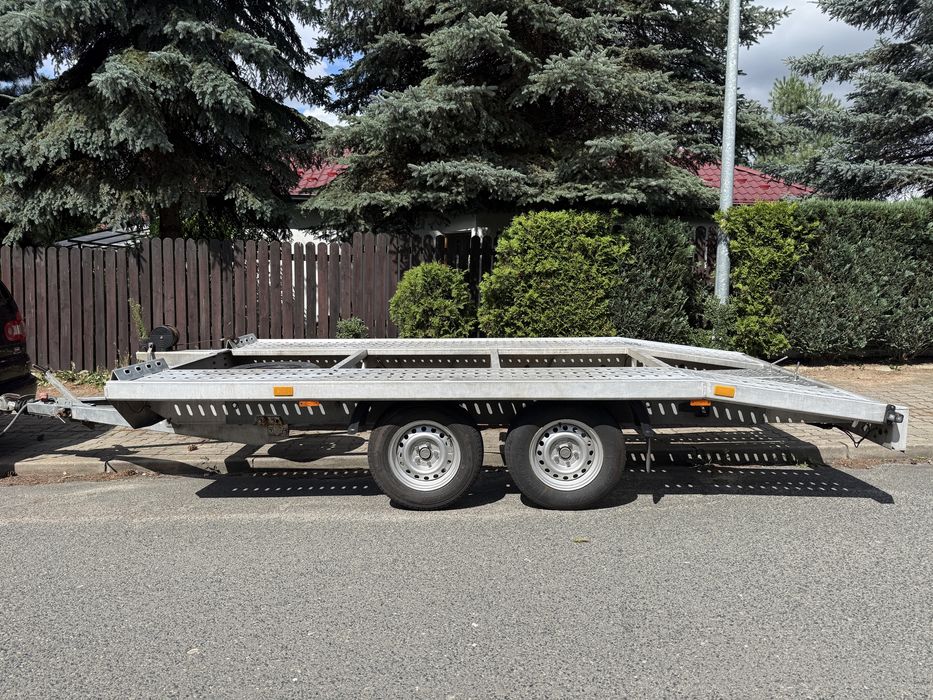 Przyczepa do transportu aut laweta aluminiowa dmc 2000kg wynajem