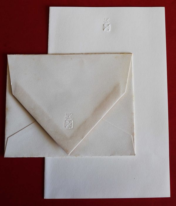 D. Carlos, Duque de Bragança, papel de carta e envelope timbrados