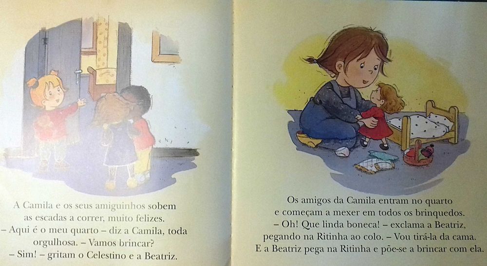 Camila não quer emprestar seus brinquedos. Grande. Inclui portes