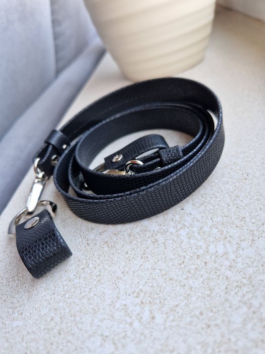 Nowy CZARNY eco pasek + zaczepy do torebki obag moon light glam pocket