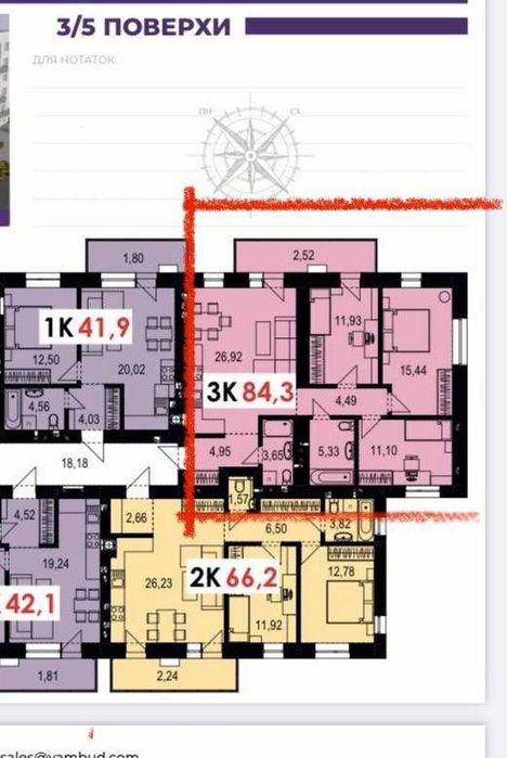 Трикімнатна квартира! Готова до ремонту!