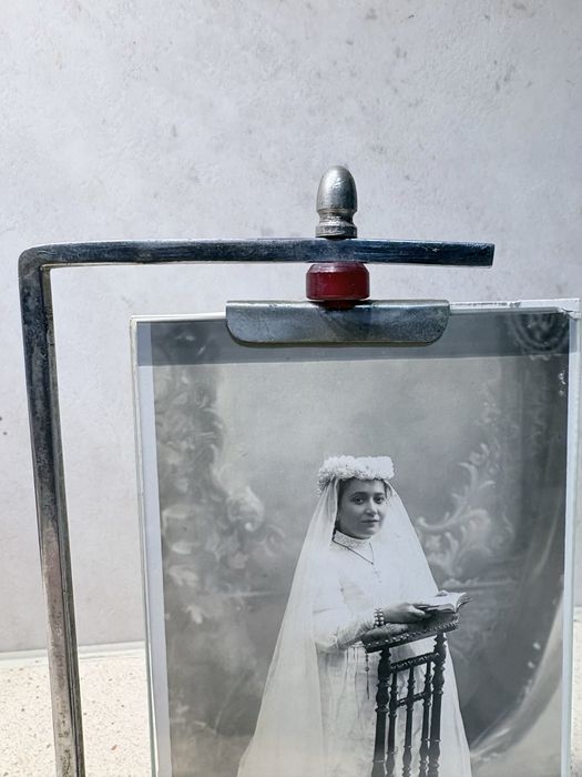 Linda antiga moldura giratória Arte Deco para 2 fotografias