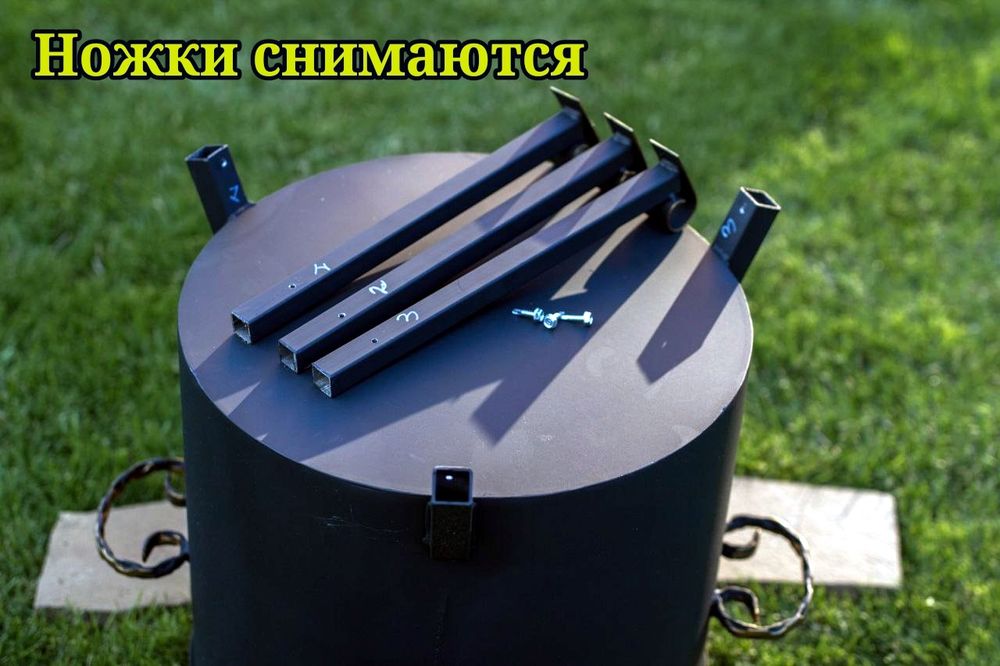 Піч с димохідом 400 мм, під казан 12 літрів