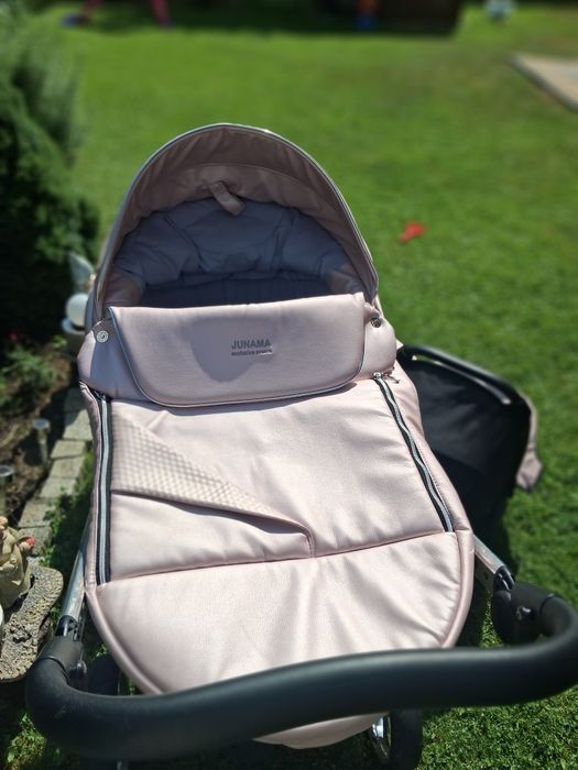 Wózek 3w1 Junama FLUO DIAMOND Jasny róż