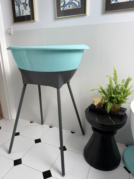 LUMA wanienka niemowlęca ze stojakiem 75 cm miętowa/turkusowa