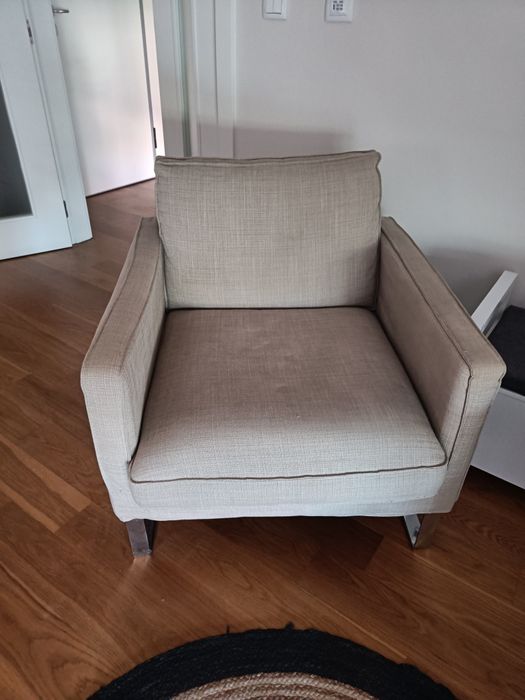 Poltrona sofá Mellby Ikea bege