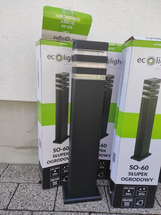 Oświetlenie ogrodowe słupek ogrodowy czarny ecolight SO-60 EC79421