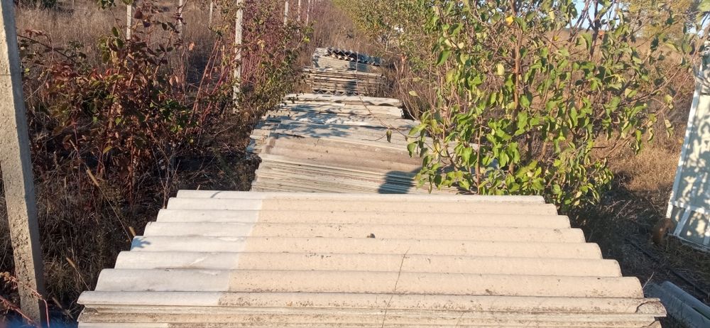 Шифер цілого нема! надколотий і половинки 8-ми хвильовий 1.75 на 1.1 м