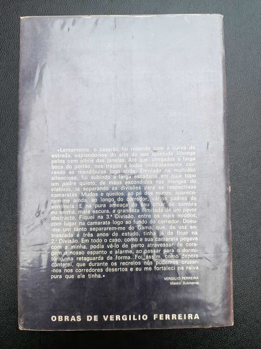 Livro "Manhã Submersa", de Vergílio Ferreira