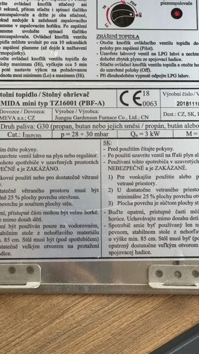 Piramida gazowa mini