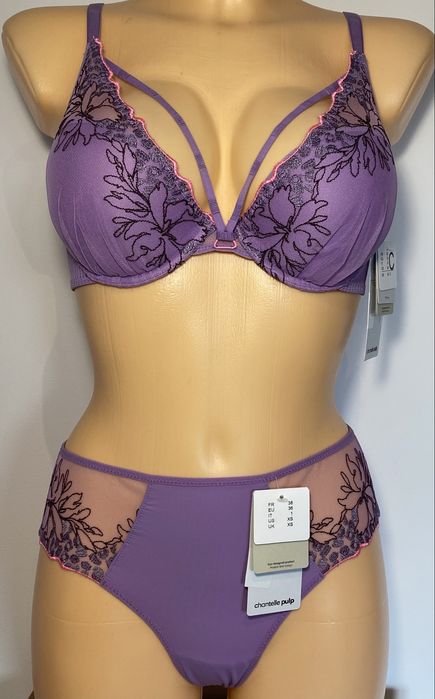 Chantelle Pulp SPICE  Komplet bielizny PUSH-UP 75C + S/36 – NOWY z metkami