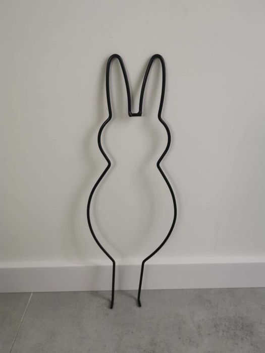 Baza metalowa CZARNY ZAJĄC Wielkanocny Dekor do stroików