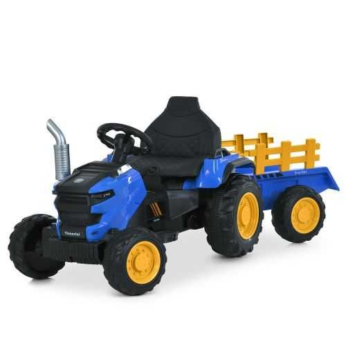 Детский электромобиль 6261EBLR Bambi Racer трактор с прицепом. пультом