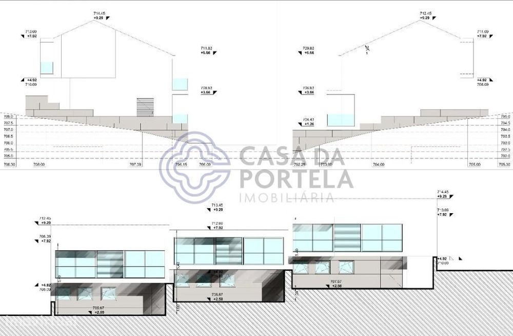 Terreno com projecto de arquitectura aprovado do tipo V3 localizado em