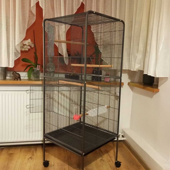 Klatka dla papug ptaków egzotycznych woliera 146 cm na kółkach Nowa