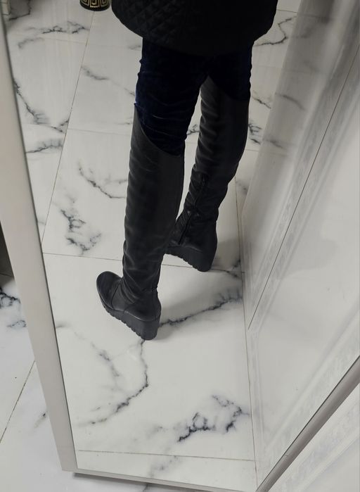 Ботфорти чоботи сапоги з натуральної шкіри