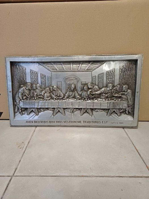 Painel/Quadro Ultima Ceia em Estanho
