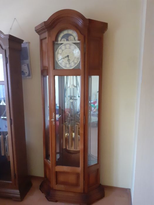 Zegar wagowy stojący ADLER dębowy.